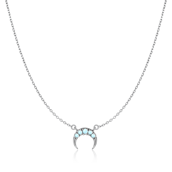 Collar Media Luna Cristal