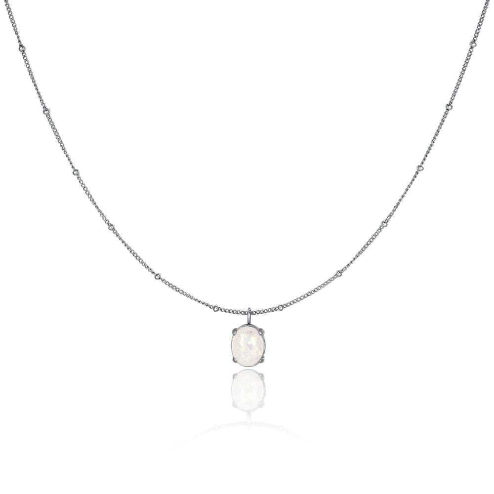 Ópalo Iridiscente Necklace