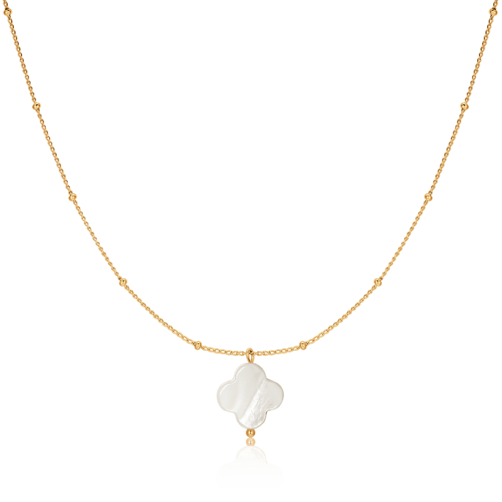 Collar Trébol Blanco
