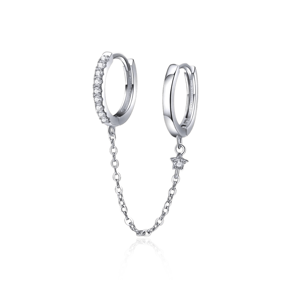 Pendiente Hoop Chain