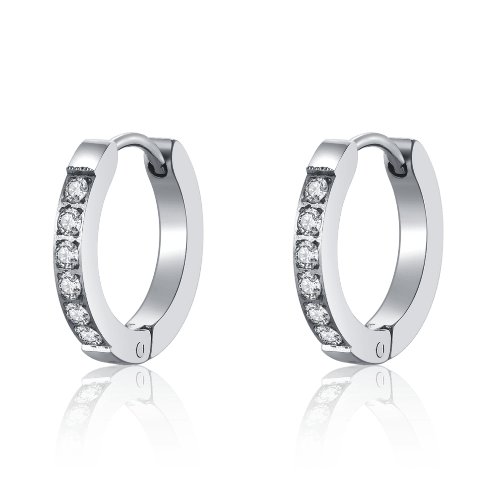 Pendientes Aros Circonitas Blancas