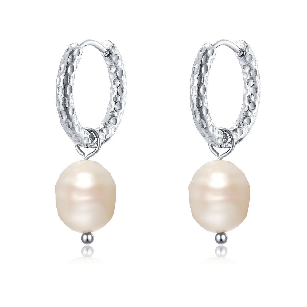 Perlas Esbeltas Hoop Earrings