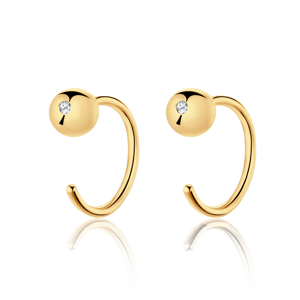 Bolita Half-Hoop Earrings