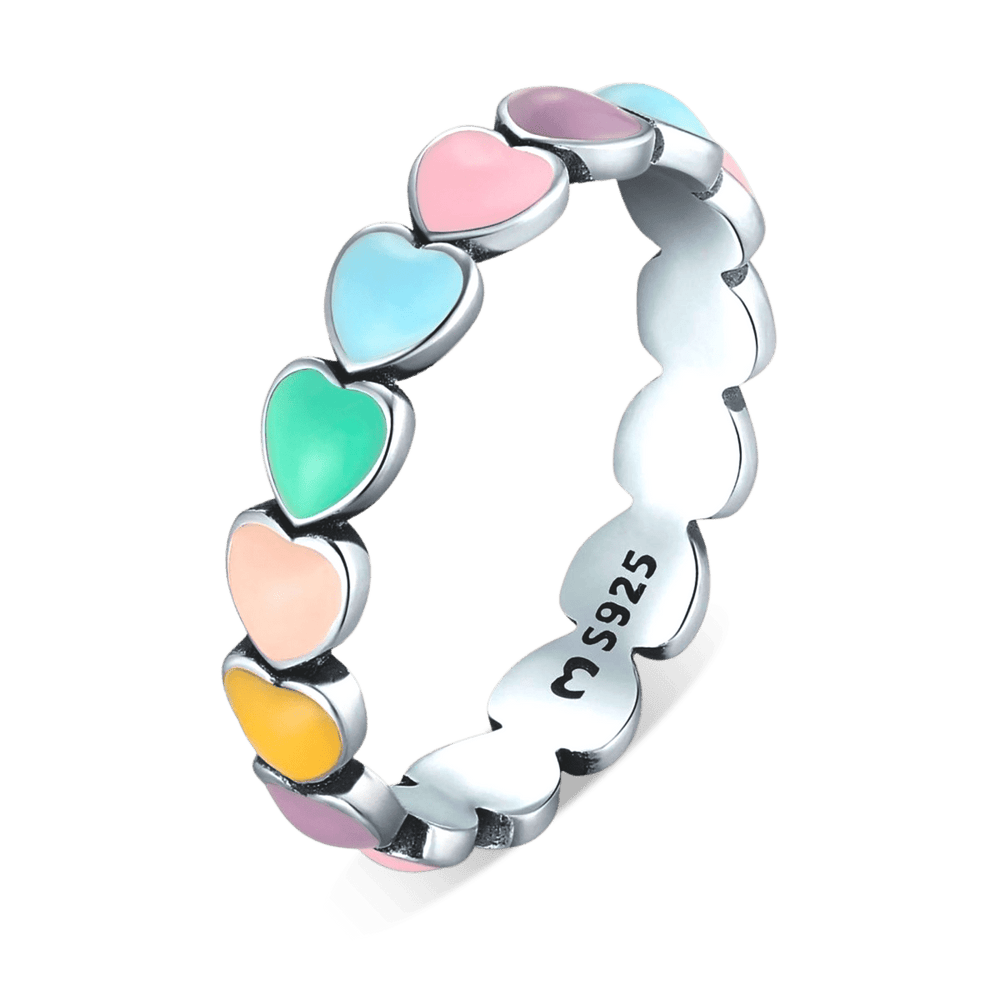Colorful Hearts Ring