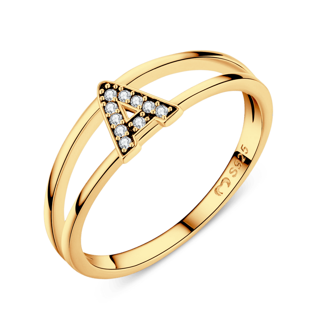 Anillo Iniciales Doradas