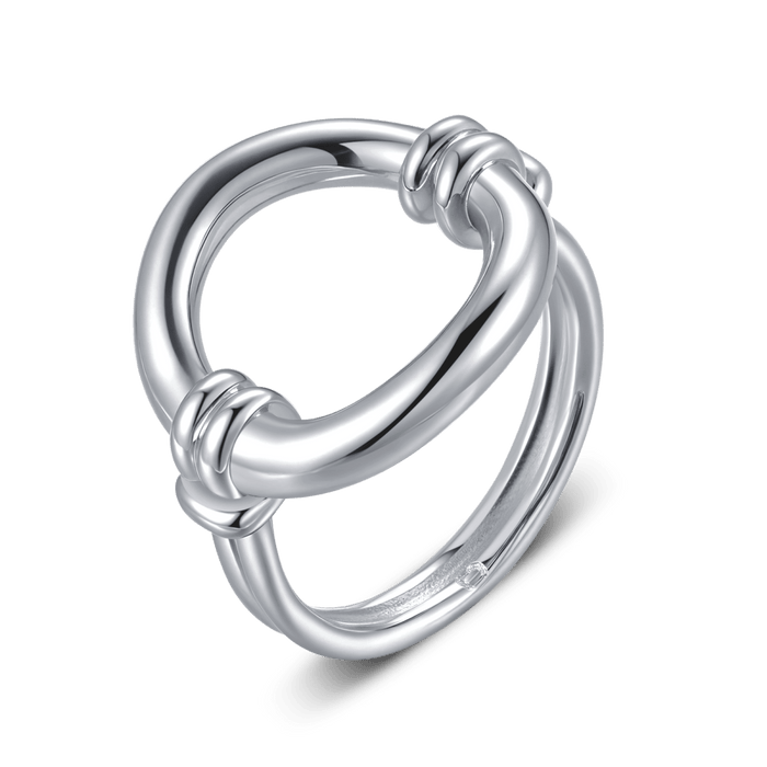 Anillo Óvalo Entrelazado