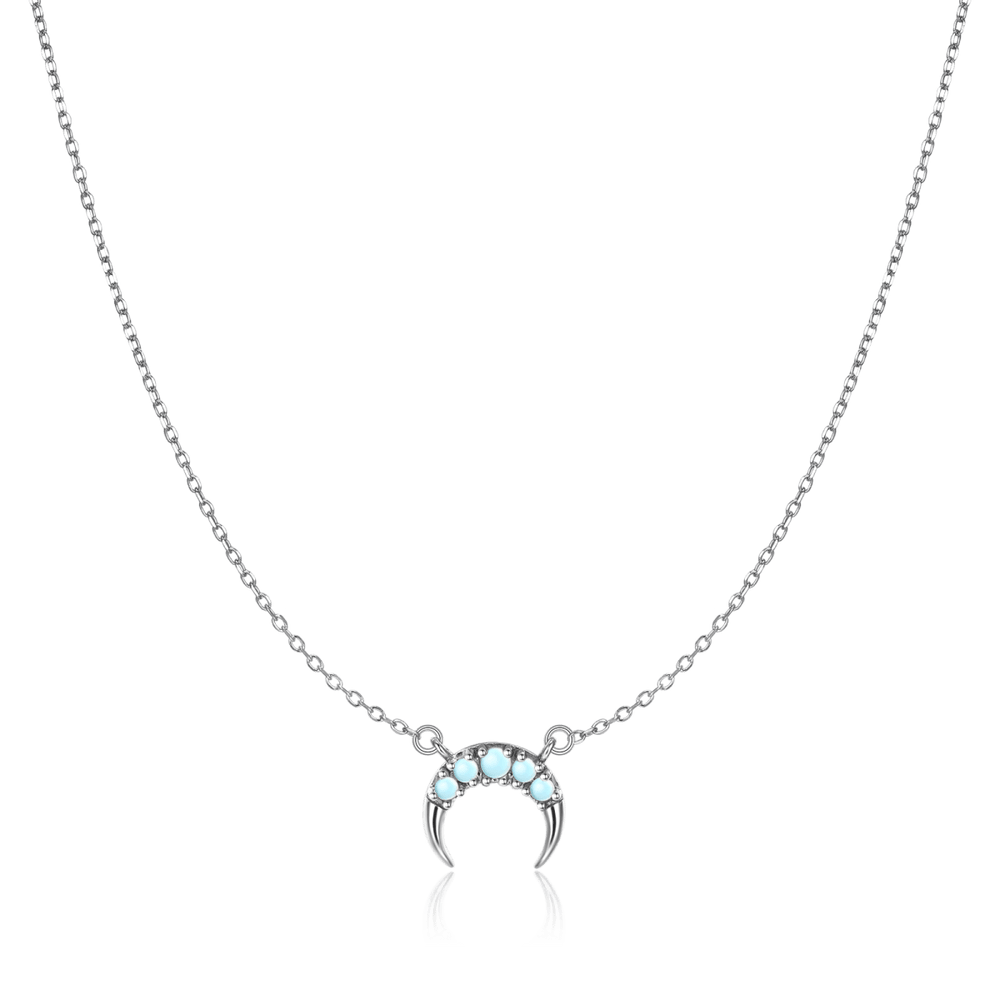 Media Luna Cristal Necklace