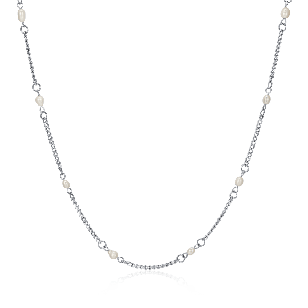 Collar Perlitas Blancas