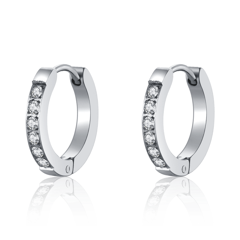 Pendientes Aros Circonitas Blancas