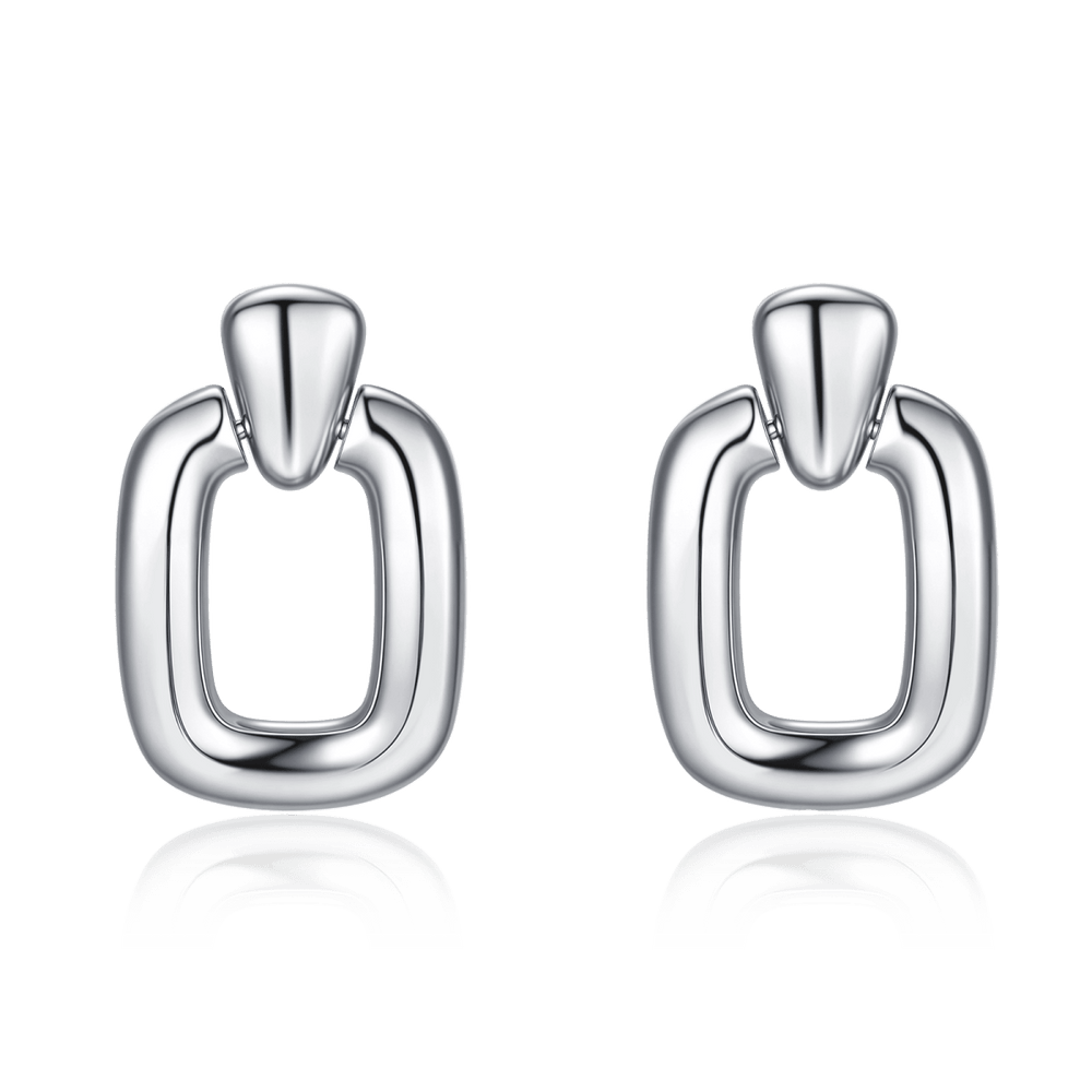 Rectangulares Hoop Earrings