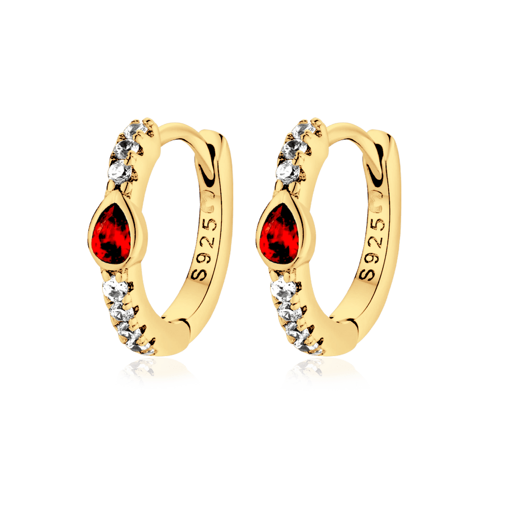 Ruby Red Earrings
