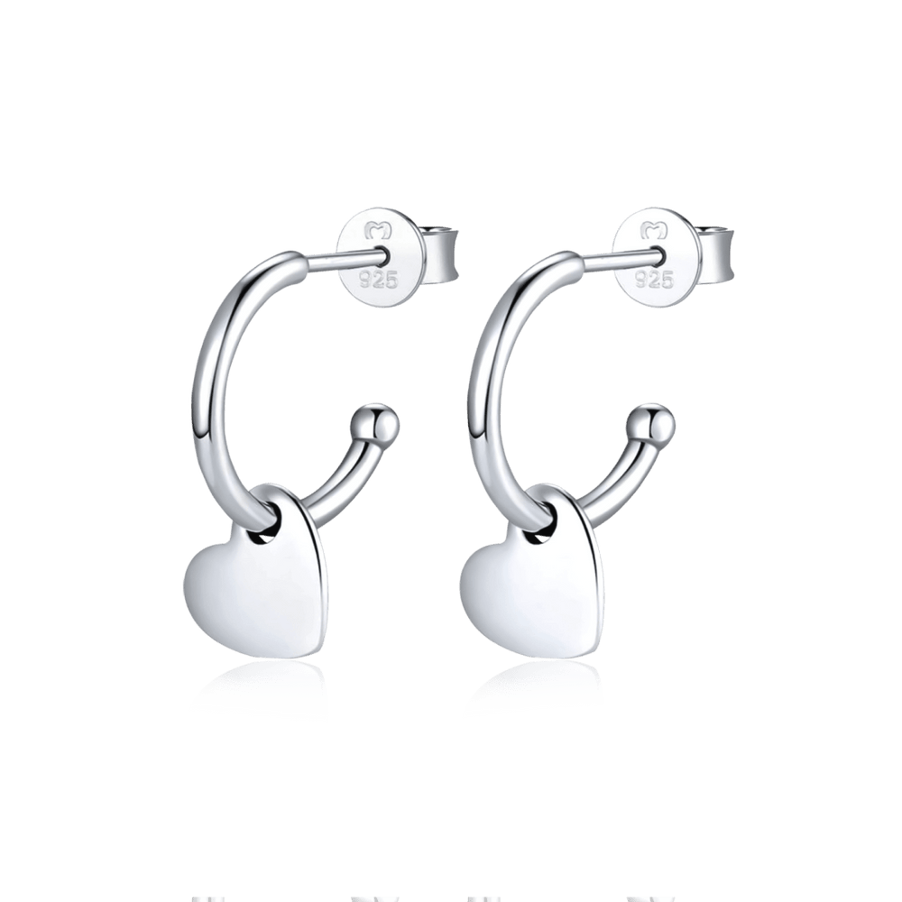 Corazones Half-Hoop Earrings