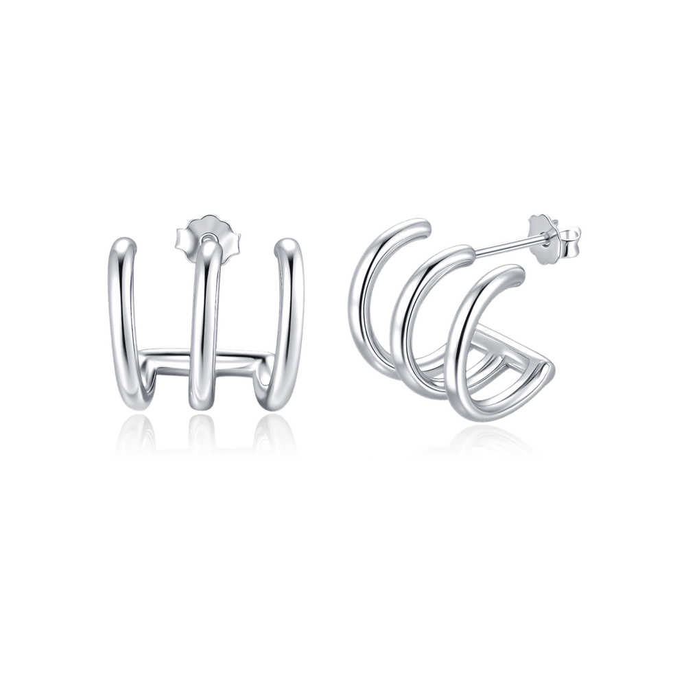 Tridente Half-Hoop Earrings